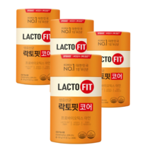 식약처 인증 인정 락토핏 생유산균 코어 프로바이오틱스 분말유산균 락토바실러스 온가족 맞춤형 생유산균 LACTO-5X 종근당건강 60포 장 비타민 영양제 홈쇼핑 방송 건강 식품, 60포 x 4통(8개월), 4개