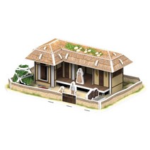 미술 놀이 한국 전통 초가집 만들기 세트 교육 조립장난감 피규어조립 완구