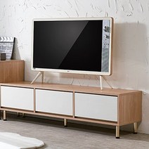 브라솔 로이 원목 서랍형 티비다이 높은 2000 TV거실장, 오크