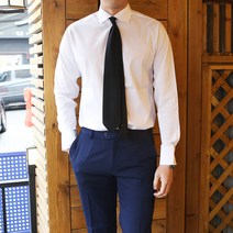 맨다 와이드 카라 드레스 셔츠 2color