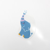 천아트 의류 열전사지 물뿜는 파란 코끼리(F418) 전사지 제작, 1개