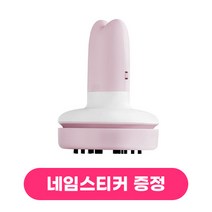 바른상점 지우개 가루 지우개똥 청소기 미니 무선 핸디 책상 청소기+네임스티커(피시), 핑크