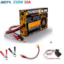 HOTA Thunder DC 밸런스 충전기 LiPo NiCd PB 배터리용 4 인 1 플러그 포함 250W 10A, 02 collocation 1