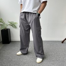 1+1 여름바캉스 와이드팬츠 아이스 나일론 밴딩카고바지