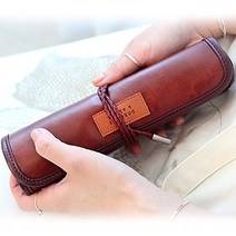 +미니버스+ 도로시 앤 앨리스 롤 펜슬 파우치 (필통 펜슬케이스/화장붓 파우치/인조가죽), 바이올렛