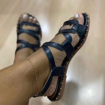 발볼넓은 통굽 밴딩 여자 편한 샌들 모음 로마 신발 여름 플랫 슬리퍼 해변 스포츠 캐주얼 부드러운 슬라이드 보헤미안