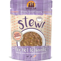 Weruva Classic Cat Too Hot to Handle 치킨 오리 연어 그레이비 스튜 캣 푸드 파우치 3온스 파우치 12 count