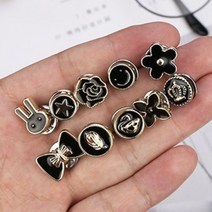 RB4)여성 옷 고정 단추 미니 패션 브로치 10p