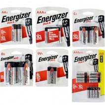 힘세고 오래가는 에너자이저 건전지 배터리 AA AAA C D 9V, 에너자이저AA8+5