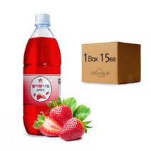 별코리아 딸기향 슬러시원액 1kg*15ea/box 딸기맛 슬러시시럽, 딸기