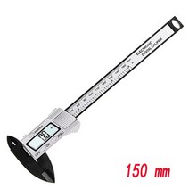 oauee 150mm 100mm 6 인치 전자 디지털 캘리퍼스 탄소 섬유 버니어 게이지, 금
