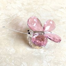 유리문진 민들레 문진 크리스탈 나비 입상 유리 동물 문진 홈 웨딩 테이블 장식 크리스마스 키즈 선물, 04 pink