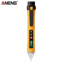 분광계 광도계 적외선 ANENG VC1010 디지털 AC/DC 전압 검출기 스마트 비접촉 테스터 펜 미터 12-1000V 전류 전기 센서 테스트 연필, VD1010 Yellew, 01 VD1010 Yellew
