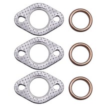 HABIID 다층 배기관 GY6용 27mm 가스켓과 32mm 오렌지 메탈 가스켓 / ATV/ 스쿠터/ go 카트/ 모페드 엔진