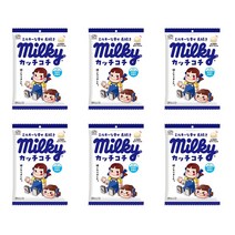 후지야 밀키 캔디 카치코치 흰색 80g 6개 세트