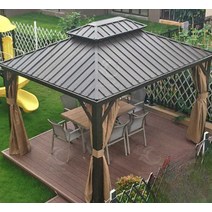 정자 파고라 정원용품 캐노피 오두막 그늘막, 3X6미터 10CM 정사각형 기둥 18제곱미터