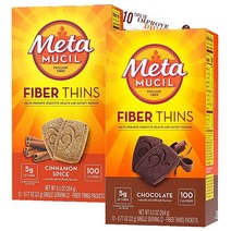 Metamucil FiberThins 섬유 보충제 블림 소화 건강 지원 팁 카드 차전자피 바 포함 12CT 시나몬 향신료 및 초콜릿 세트 미국직송 316491, Cinnamon Spice - Chocolate