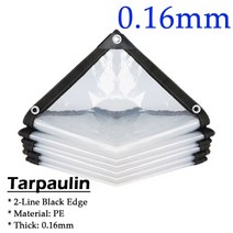 접이식 어닝 천막 차양 야외 투명 방수포 PE 방수 정원 식물 레인 전망대 퍼골라 캐노피 창 방풍 0.16mm, 122.0.16mm Black Edge - 1.5x4m