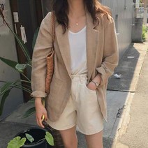 내추럴 린넨 루즈핏 자켓 마자켓 여름자켓 캐주얼자켓 번호 102954EA