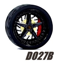 18인치 휠 자동차 Carlomo-D-클래스 2 디테일 업 세트 휠 고무 타이어 브레이크 디스크 어셈블리 림 모델, 15 D027B