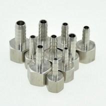 유압호스부품 6mm 10mm 12mm 호스 바브 테일 1/4 