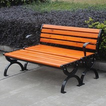 야외 벤치 아파트단지 공원 의자 맞춤 주철 알루미늄 파크 체어 부식 방지 나무 맞춤, 12 블록 1.5미터 스트랩 등받이