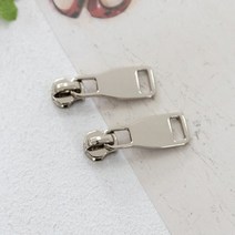 총각원단) 3개) 5호 쇠지퍼 슬라이더 - 사각 실버 Z0556 c1