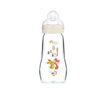 [ 정품]MAM BIBERON VERRE 2 MOIS ET + Garden Blanc Tétine Débit 2 260ml
