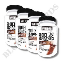 웨이더 플러스 단백질 초코맛 식물성 분리대두단백 프로틴 1 020g X 4통