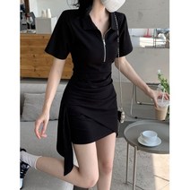 폴라 언밸런스 스커트 원피스