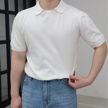 4Color 머슬핏 여름 남자 라운드 니트 반팔