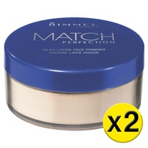 2팩 Rimmel 림멜 Match Perfection Loose Powder Translucent 매치 퍼펙션 루즈 파우더 트랜슐센트