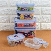 socean FDA 손질 야채 채소 보관통 진공 보관 용기 사각 소 냉장고 냉동고 정리 식기세척기 반찬통 국산 냉장고 쌀통, 0.8L