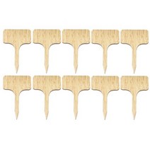 102030PCS T 대나무 레이블 나무 서명 태그 정원 마커 분재 씨앗 화분 허브 꽃, [01] 10pcs
