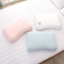 누리홈 베이직 누빔 땅콩형 라텍스 베개 커버 56x38x10