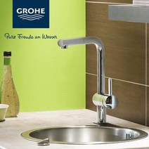 독일 그로헤 GROHE 싱크대 수전 주방 수도꼭지 냉온수 회전 가능 화장실 싱크대, L형