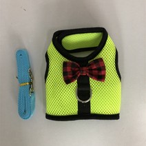 애완 동물 의류 토끼 친칠라 활 가슴 스트랩 견인 로프 뒤로 가죽 끈 달콤한 용품, [03] S, [06] green
