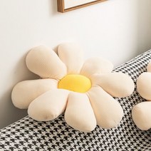 데이지쿠션 제주 감성 감귤 숙소 작은방 인테리어 꽃잎, 함심, OUMA-팔판화/황심(60x60cm)