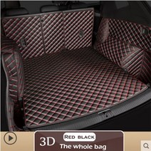 볼보 XC60 2014 자동차 트렁크 매트 매트 카펫 매트 카펫 러그 카고 부트 라이너 매트 카펫 러그 커버 인테, 06 Black red