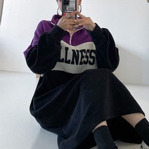 모노치코 웰니스 아노락 후리스 양기모 빅사이즈 롱 원피스 [BHOPS-0297]
