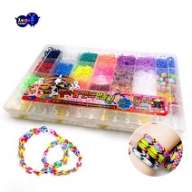 [제이제이오피스] 칼라룸밴드 만들기세트 DIY 키트 고무줄공예 팔찌 목걸이