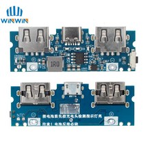 파워뱅크 자작배터리 캠핑용배터리 마이크로/타입-C USB 5V 2.4A 듀얼 18650 부스트 배터리 충전기 보드 휴, 한개옵션0