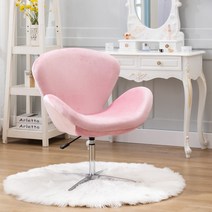 스완체어 예쁜 카페 에그 1인용 화장대 낮은 의자, 27번 브라운 PU 가죽