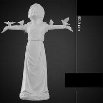 아기 천사 인테리어 조각상 전신 석고상 조형물 촬영 오브제 그리스 로마 신화 정원 장식품, 소녀상 높이 40CM