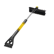 리마이팩토리 차 앞 눈 치우기 유리 얼음 치우개 치우는 도구 자동차 빗자루 제거 털기 털이 긁개 성에, 엘로우