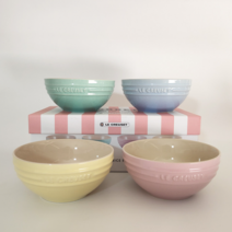 [르 쿠르제] 소르베 파스텔 마시멜로 밥 국 그릇 13.5cm x 6.5cm 4종 색상 그릇