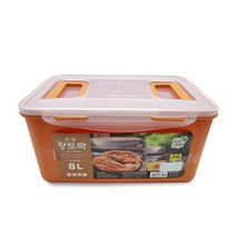황토락 김치통 6호 중 8L 핸들 밀폐 절임 보관용기, 없음