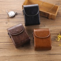 컴팩트 카메라 가죽 케이스 리코GR3X/소니ZV1/소니RX100M7/캐논G7XM3 파우치, S - 브라운 [316], 1개