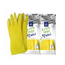 명진 단미니 고무장갑 (10켤레), 백색, 대(L), 10개