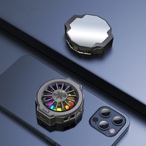 핸드폰 스마트폰 발열 쿨러 F10 Portable Semiconductor Magnetic Mobile Phone Cooler for IPhone IOS Android W/ RGB Light Cooling Fan Radiator Gamer Heat Sink, F10-Magnetic-Black